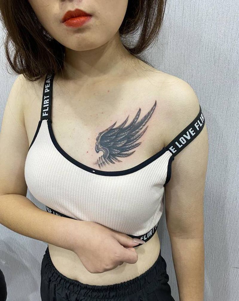 遮盖前任纹身图片_胸部纹身图案