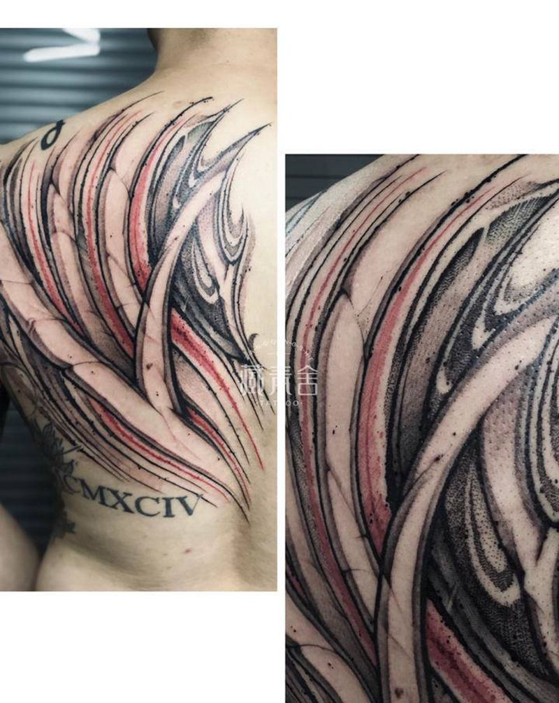 星座纹身图片_背部纹身图案