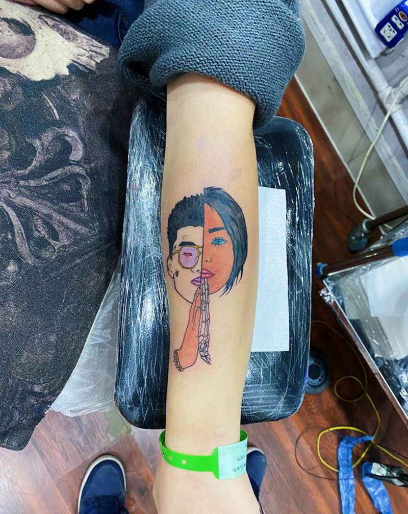 卡通纹身图片_手臂纹身图案