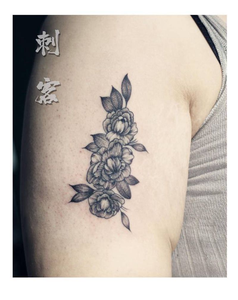 素花纹身图片_手臂纹身图案