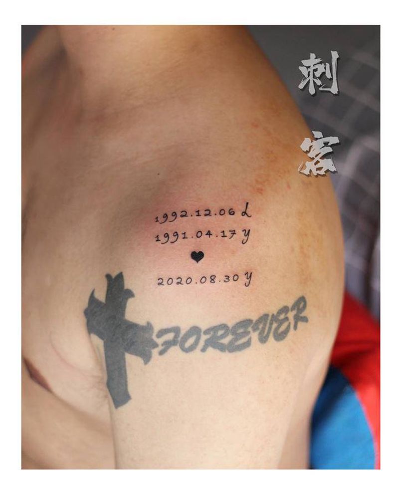 生日纹身图片_手臂纹身图案