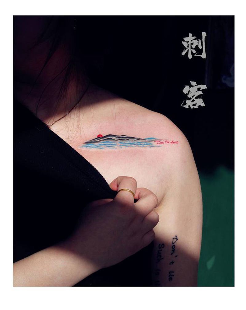 国风纹身图片_肩部纹身图案