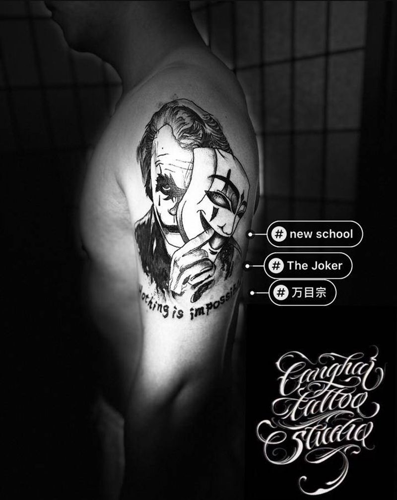 TheJoker纹身图片_手臂New School纹身图案