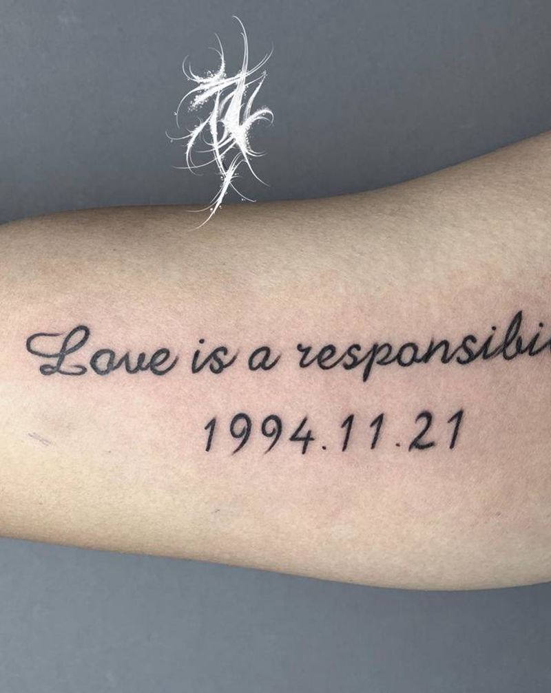 小清新纹身图片_手臂花体字纹身图案