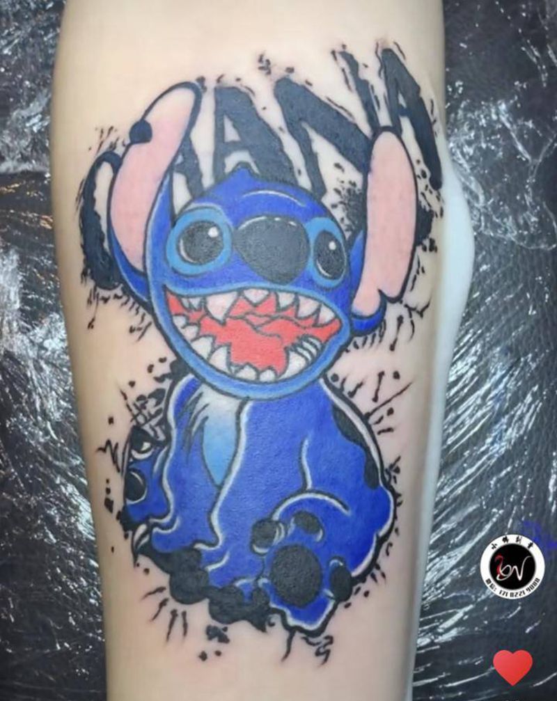 史迪仔纹身图片_手臂纹身图案