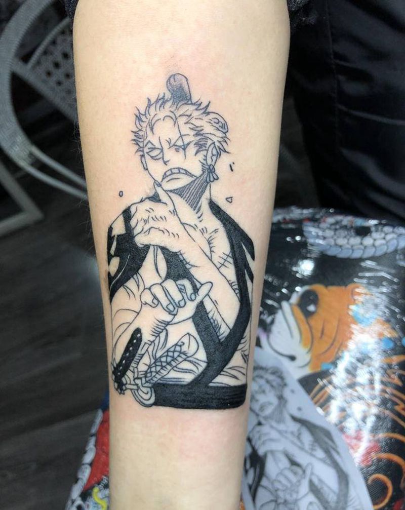 索隆纹身图片_手臂纹身图案