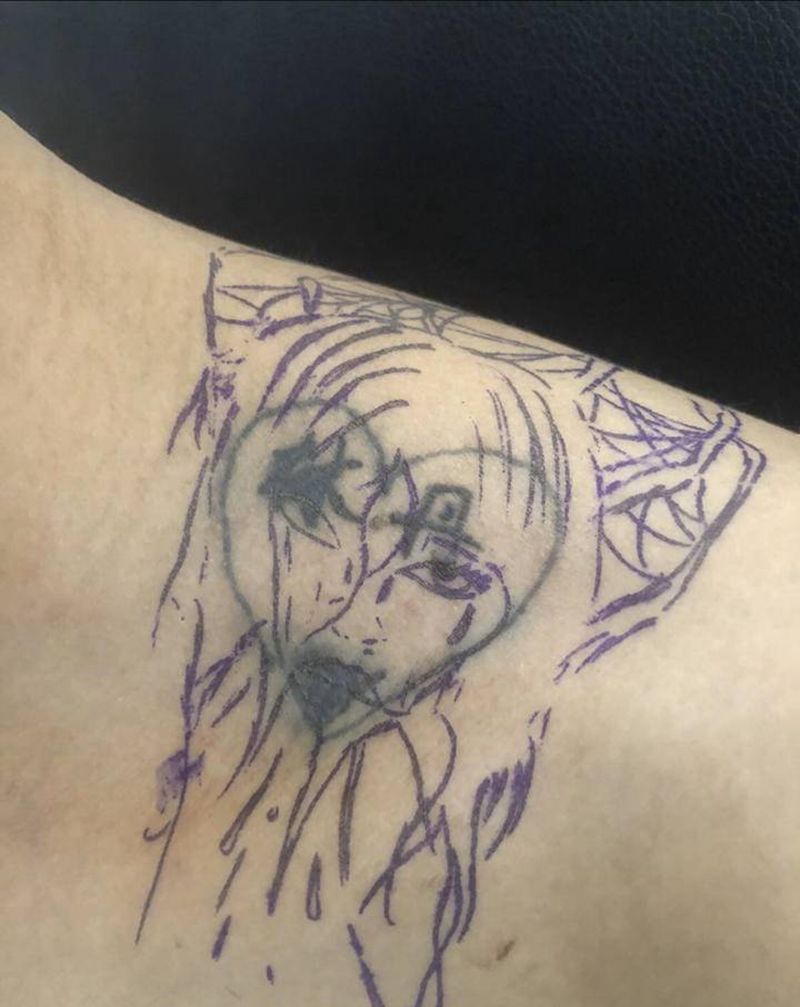 遮盖 前女友名字纹身图片_颈部纹身图案