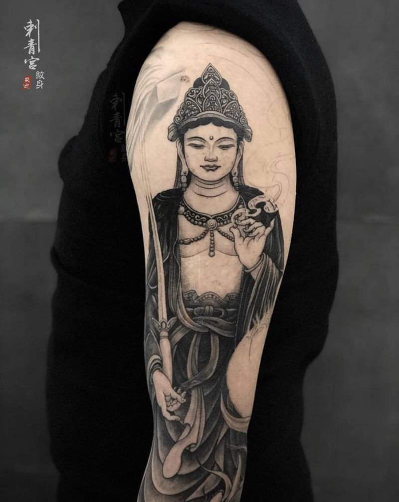 花臂 未完纹身图片_手臂纹身图案