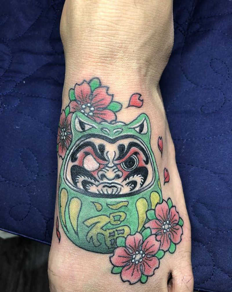 达摩蛋纹身图片_老传统纹身图案