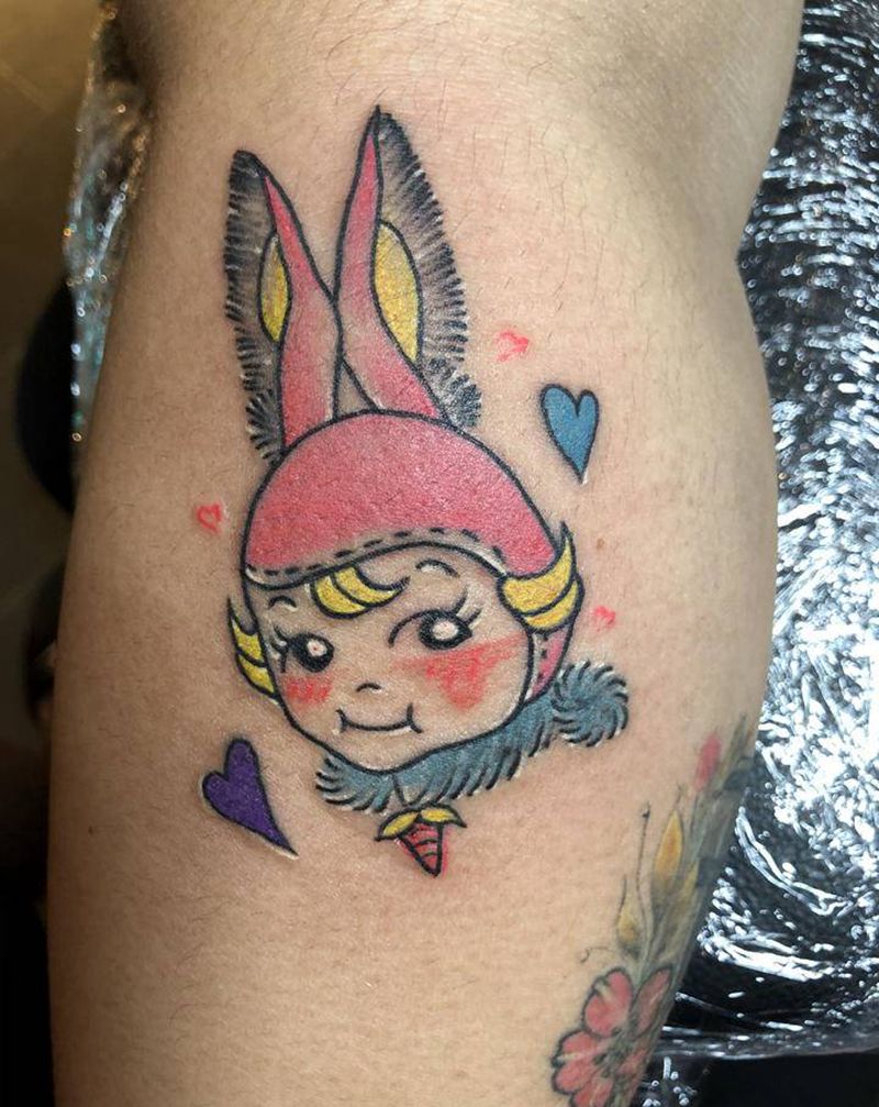 小兔子纹身图片_手臂纹身图案