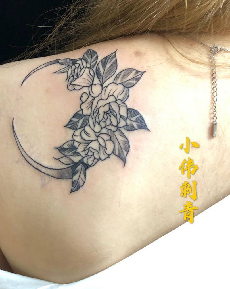 清新图案纹身图片_肩部新传统纹身图案