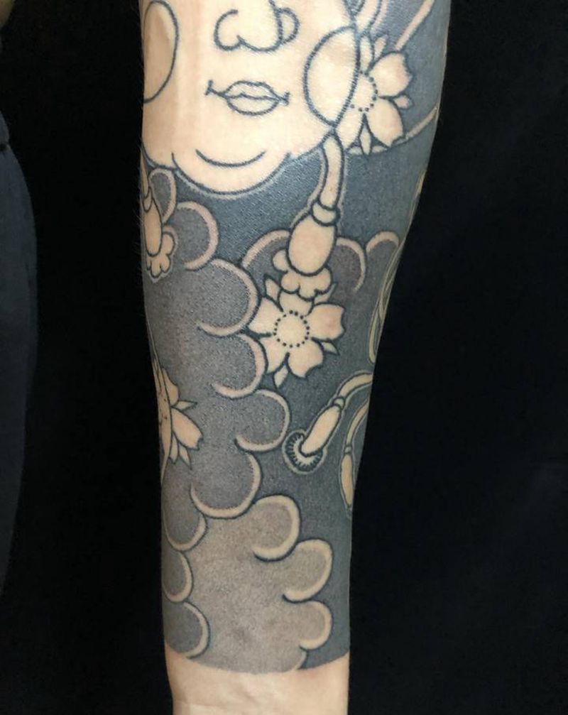 老传统花臂纹身图片_手臂老传统纹身图案