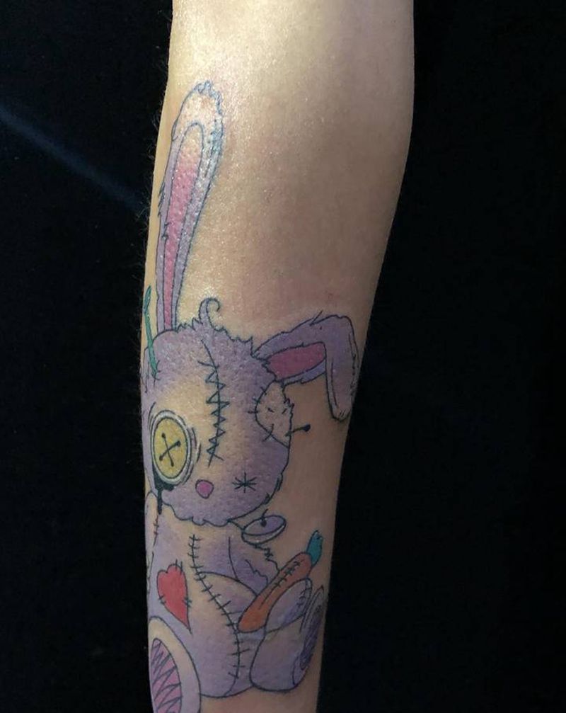 小兔子纹身图片_手臂New School纹身图案