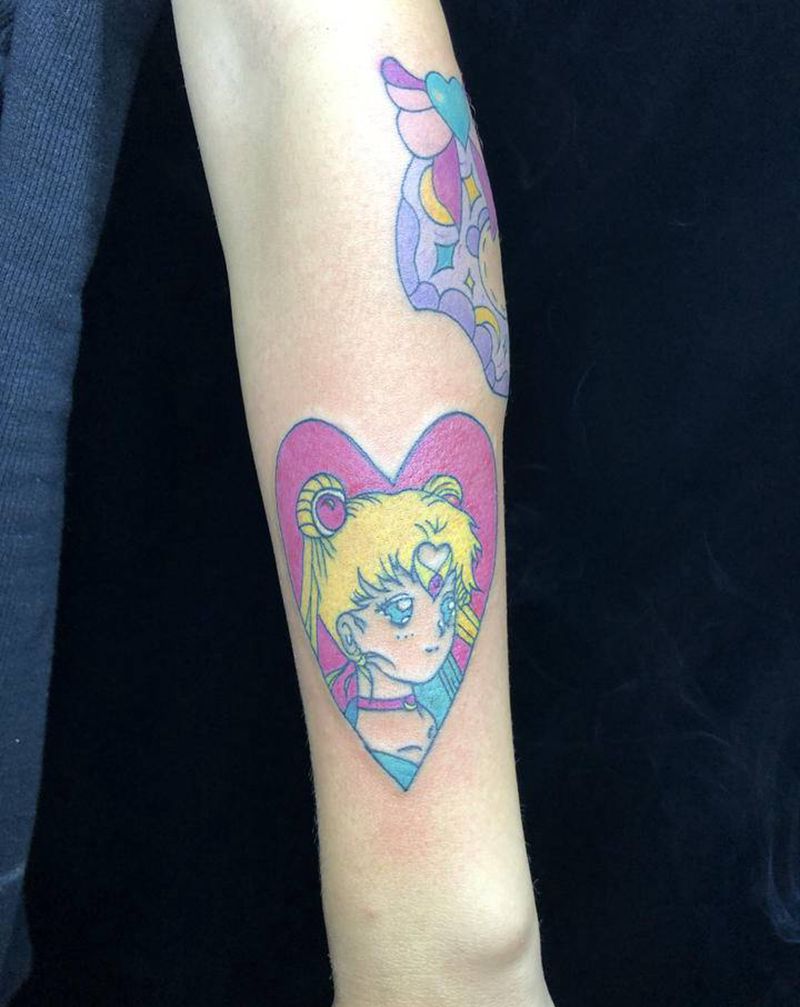 拼接纹身图片_手臂New School纹身图案