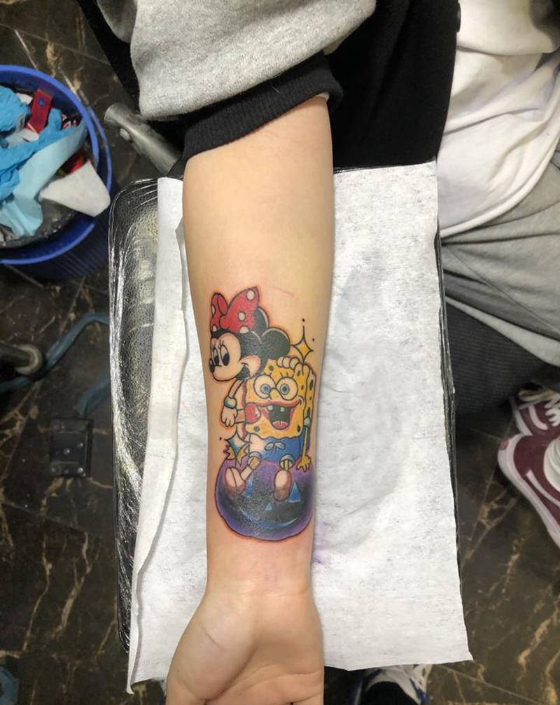 遮盖图案纹身图片_手臂Old School纹身图案