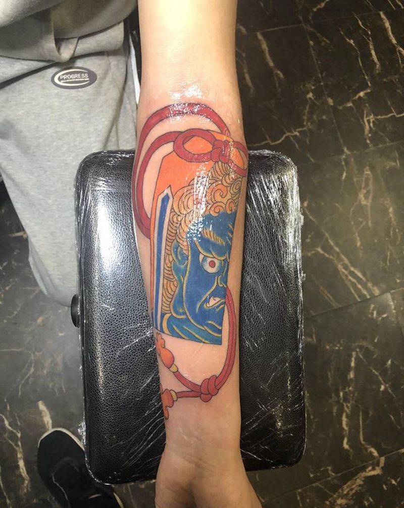 不动冥王纹身图片_手臂纹身图案