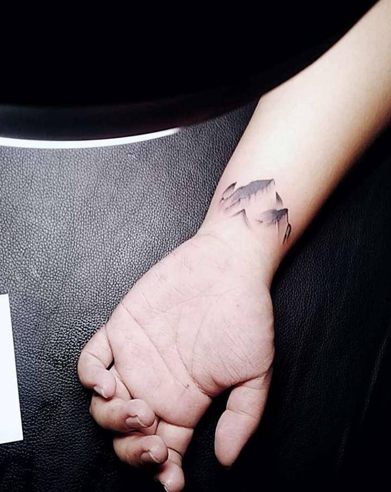 山川纹身图片_手臂纹身图案