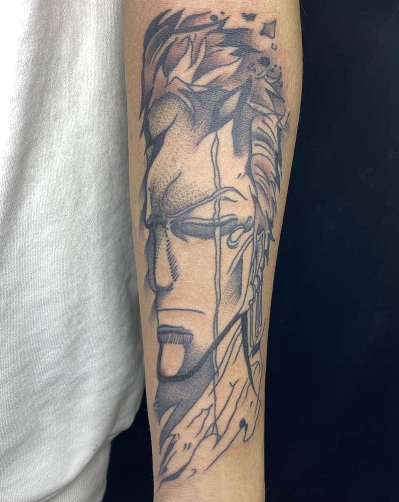 索隆纹身图片_手臂几何点刺纹身图案