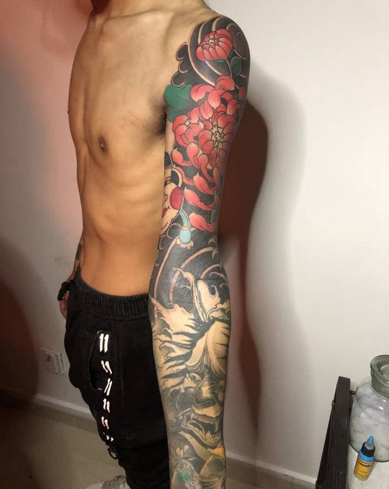 花臂纹身图片_手臂纹身图案