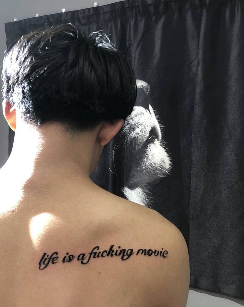 冠希哥纹身图片_花体字纹身图案