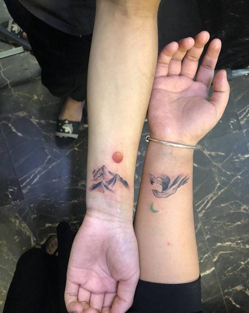 情侣纹身纹身图片_手臂纹身图案