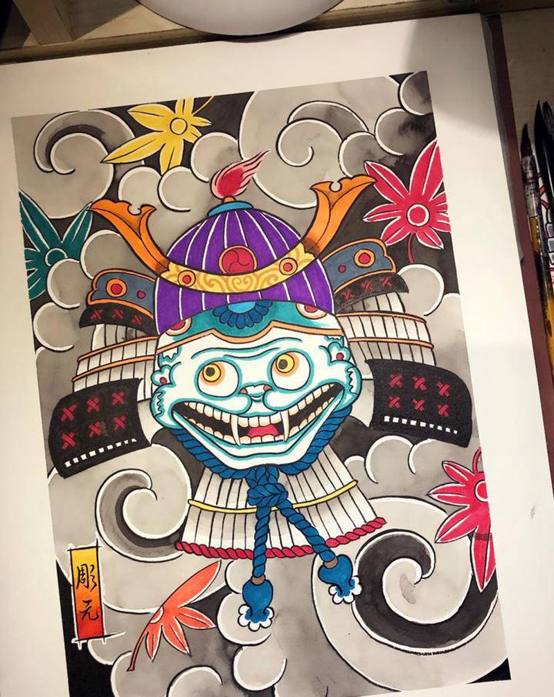 老传统纹身手稿纹身图片_老传统纹身图案