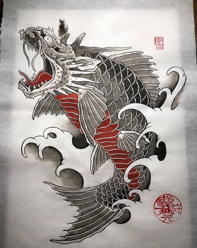 老传统纹身手稿纹身图片_老传统纹身图案