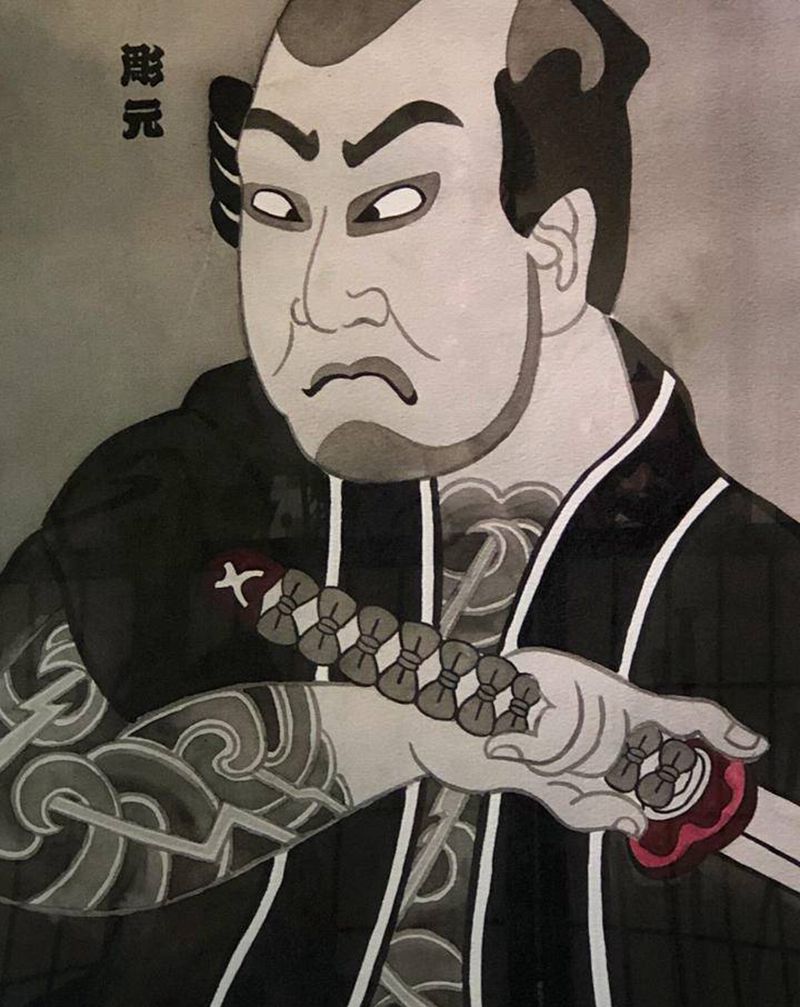 手稿纹身图片_老传统纹身图案