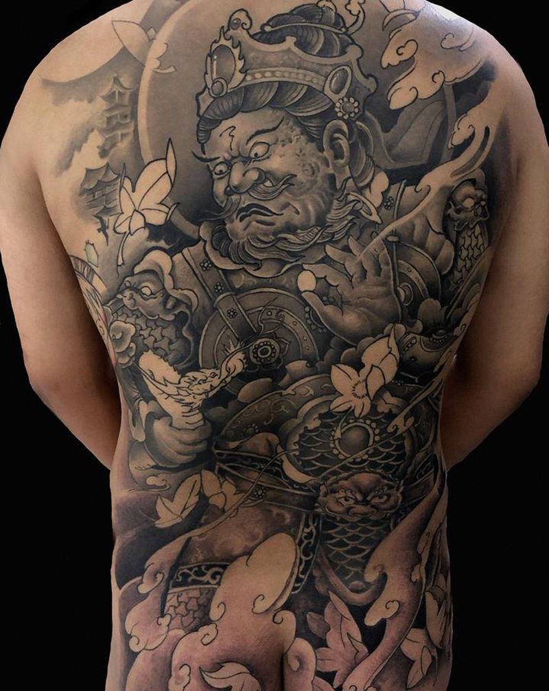 《天王》纹身图片_背部臀部新传统纹身图案