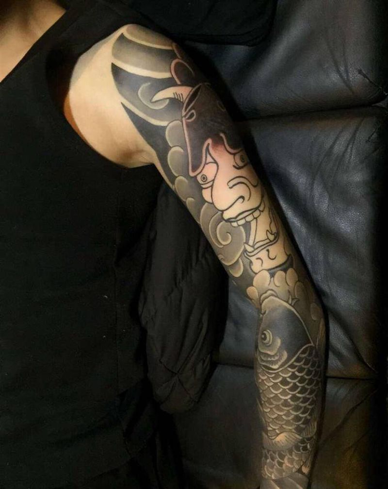 遮盖纹身图片_老传统纹身图案