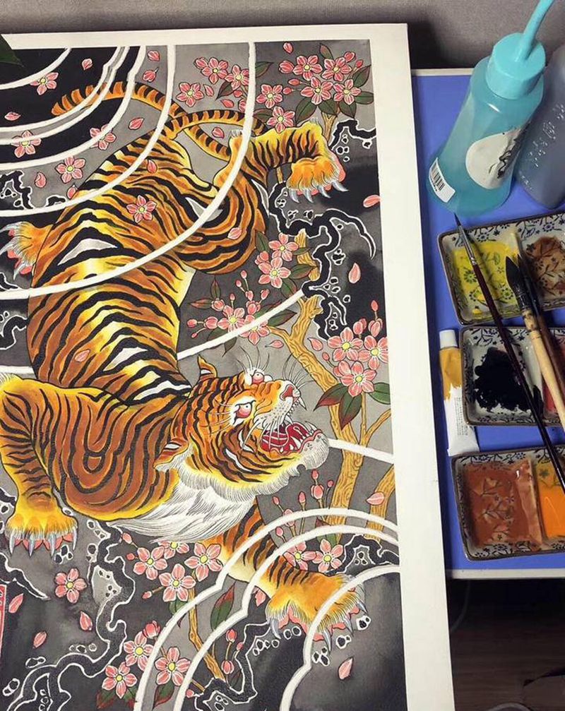 手稿纹身图片_老传统纹身图案