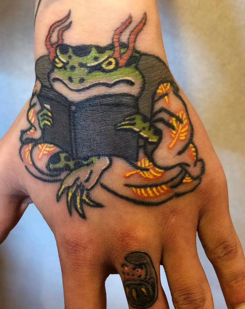 手背纹身图片_老传统纹身图案