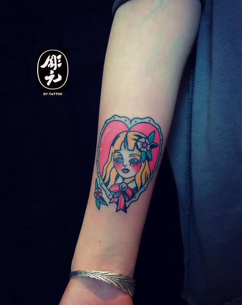 欧美风小图纹身图片_手臂Old School纹身图案