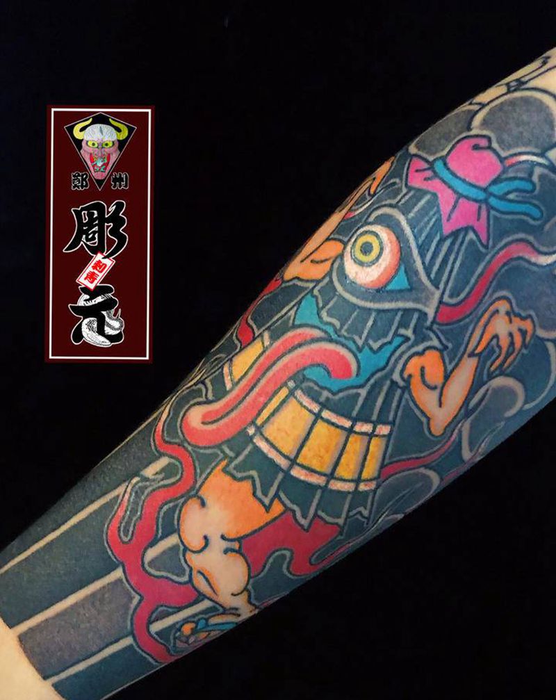 未完成纹身图片_手臂老传统纹身图案