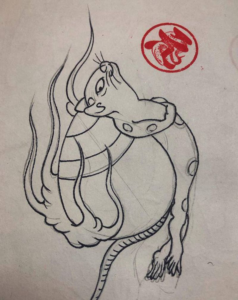 手稿纹身图片_老传统纹身图案