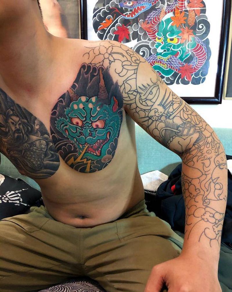 未完纹身图片_老传统纹身图案