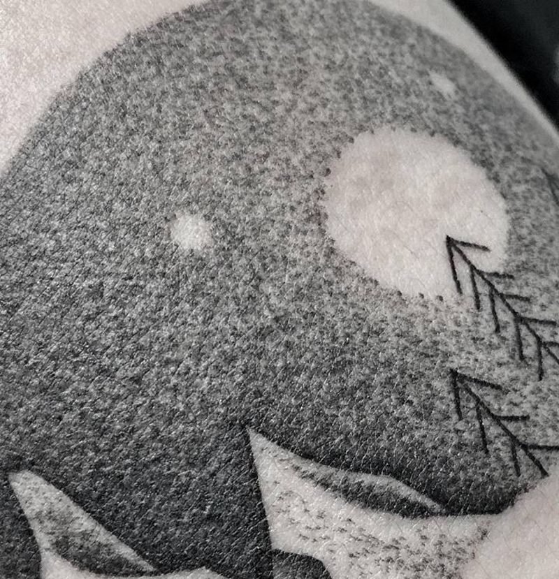 点刺细节纹身图片_手臂点刺纹身图案