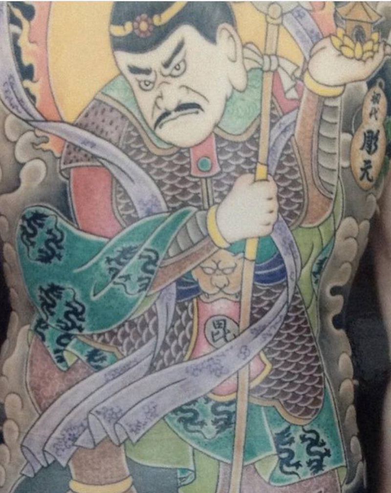 老传统纹身图片_背部老传统纹身图案