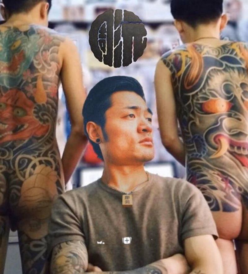 传统纹身纹身图片_背部老传统纹身图案