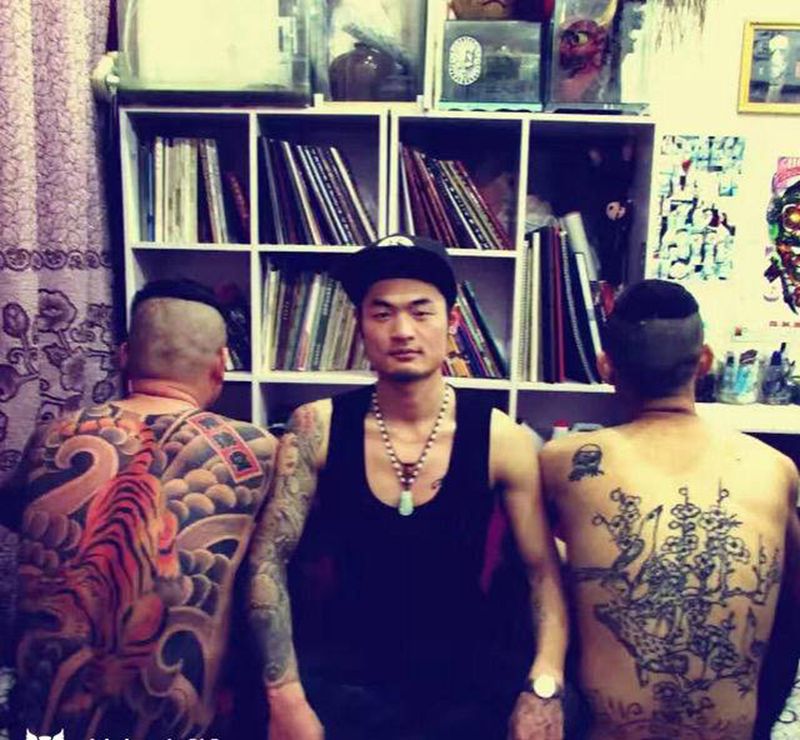 手针活纹身图片_老传统纹身图案