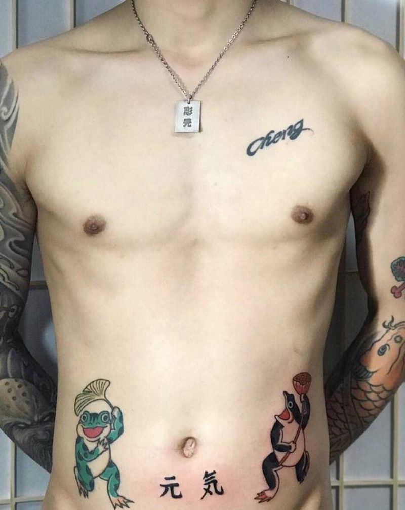 元气纹身图片_老传统纹身图案