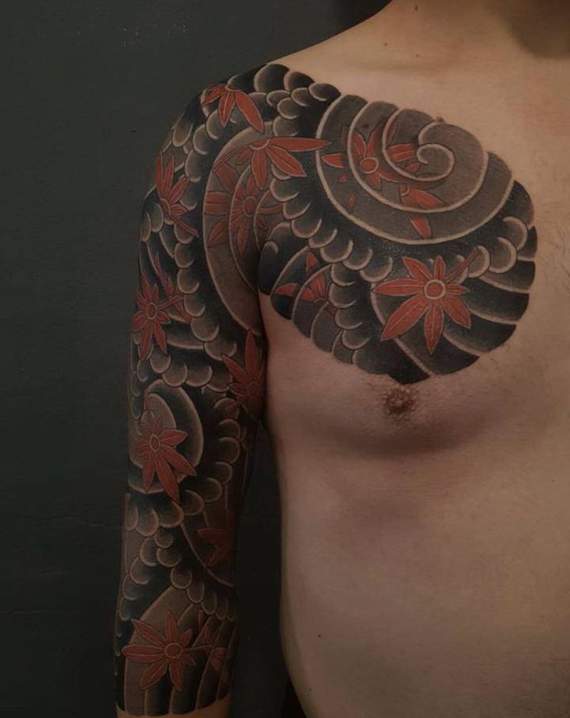 老传统刺青纹身图片_手臂老传统纹身图案