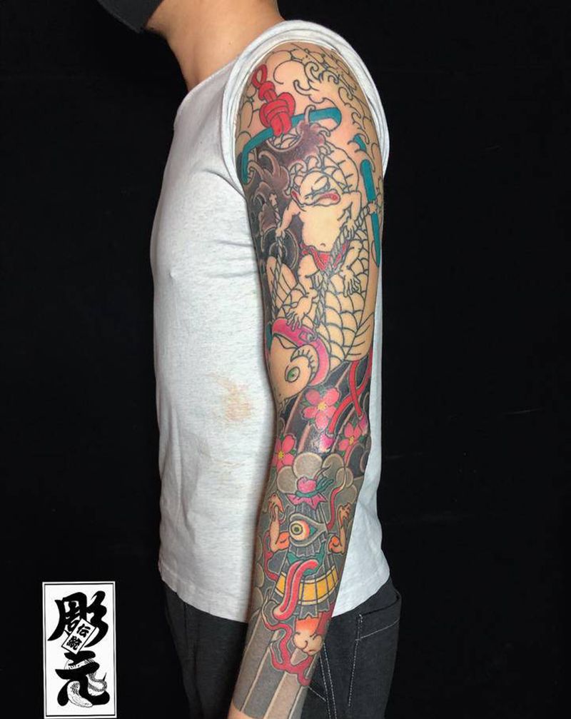 年后第一扎纹身图片_手臂老传统纹身图案