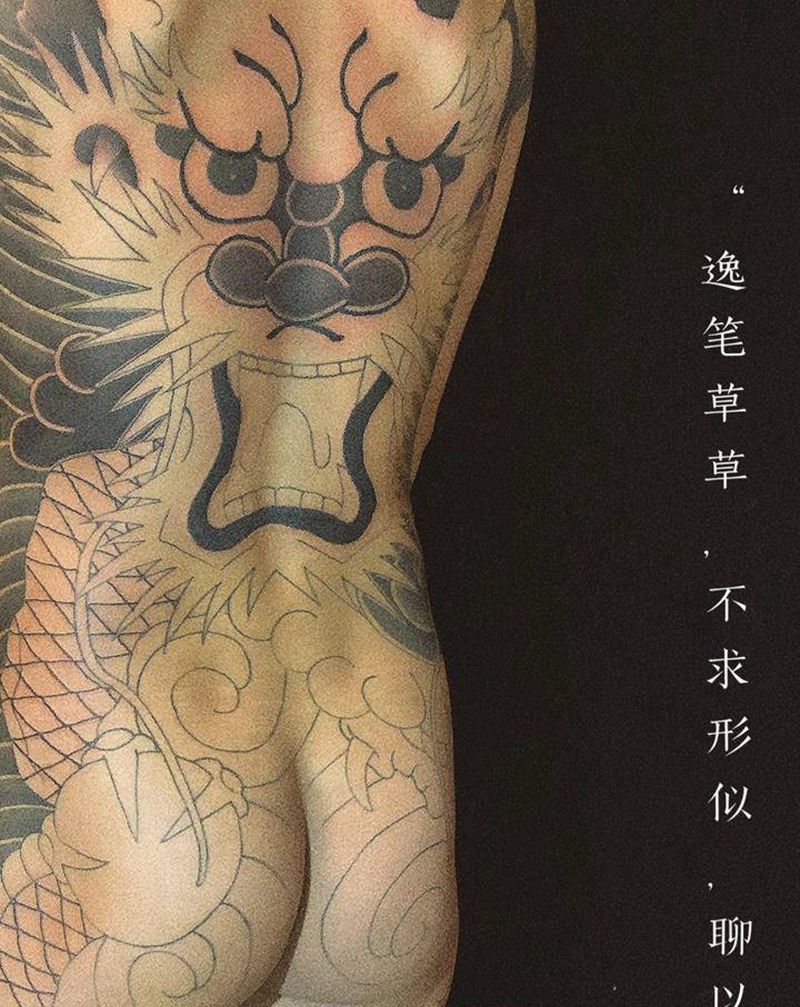 龍纹身图片_老传统纹身图案