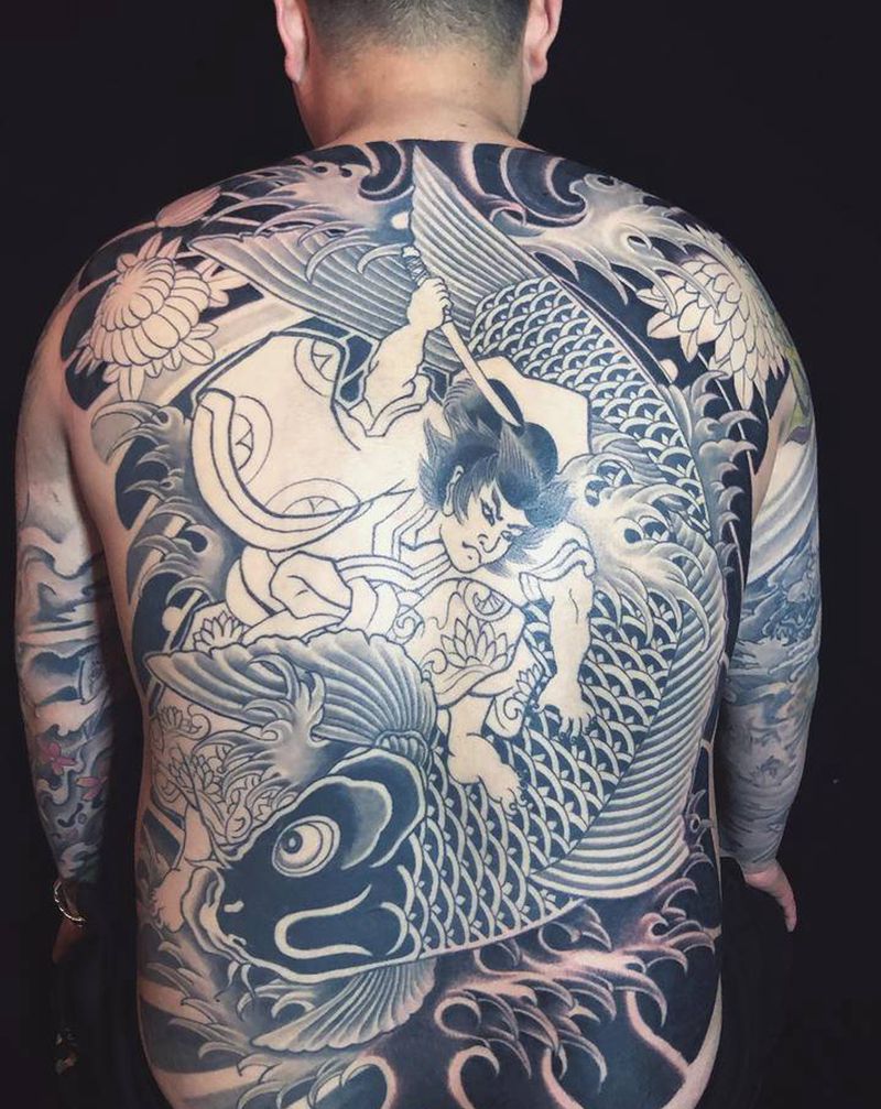 西塔鬼若未丸纹身图片_老传统纹身图案