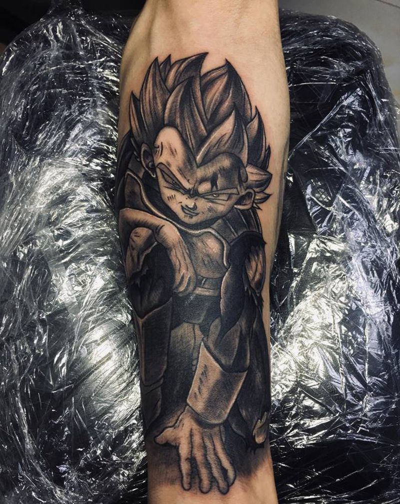 动漫贝吉塔纹身图片_手臂纹身图案