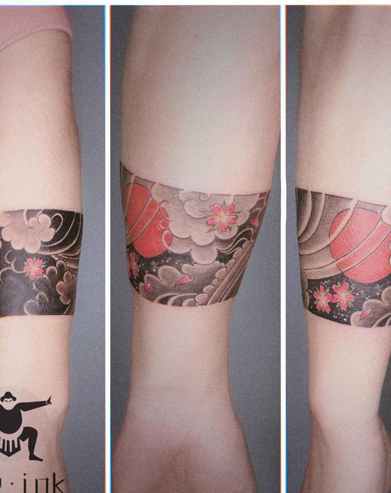 臂环纹身图片_手臂新传统纹身图案