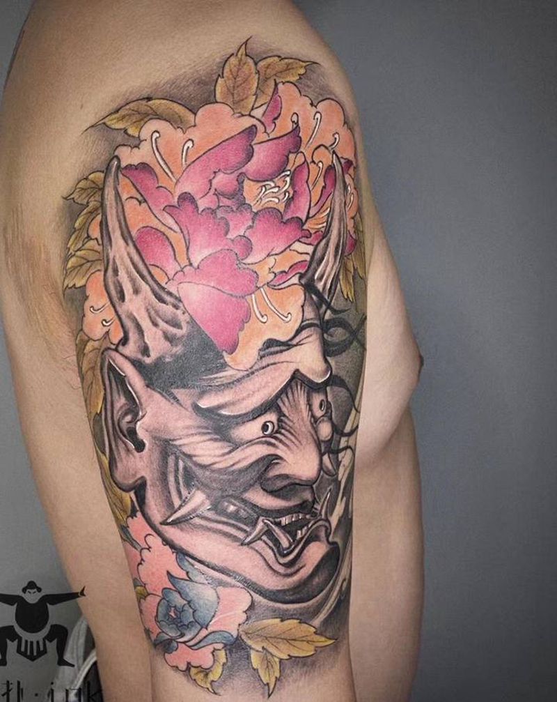 般若纹身图片_手臂新传统纹身图案