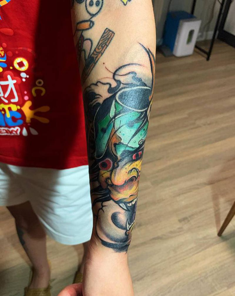 旧纹身翻新纹身图片_手臂新传统纹身图案