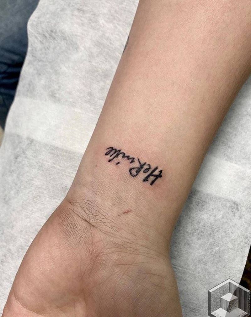 小英文纹身图片_手臂几何纹身图案